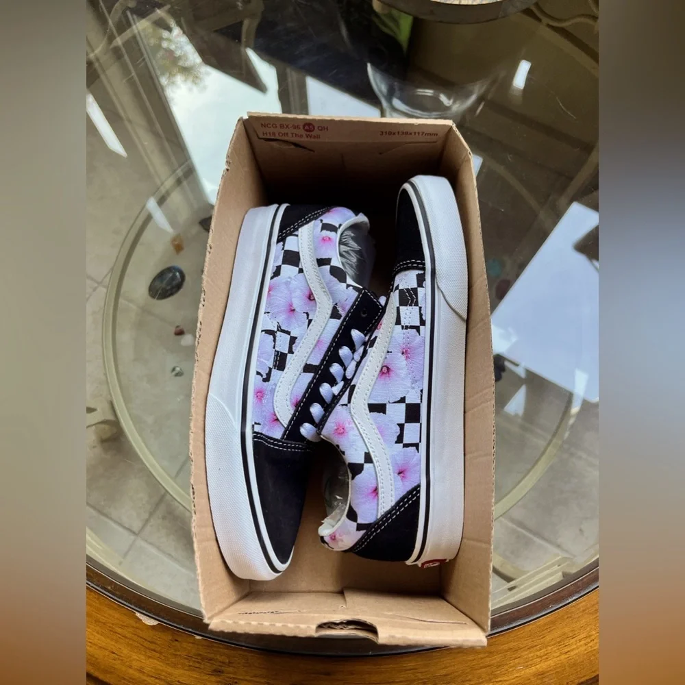 🌸VANS🌸- Orchid Checkerboard - Lace-Up Old-Skool - Womens 7.5 NWT - Picture 6 of 8